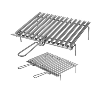 GRIGLIA GRATICOLA EL GAUCHO BIO IN ACCIAIO INOX SAGOMATA  40X32 CM