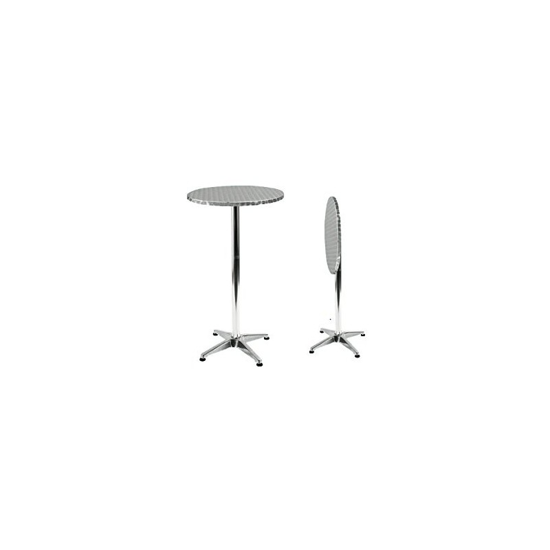 TAVOLO TONDO PIEGHEVOLE RECLINABILE BAR ALLUMINIO 60XH110 TAVOLINO TAVOLO TONDO PIEGHEVOLE RECLINABILE BAR ALLUMINIO 60XH110 TAVOLINO