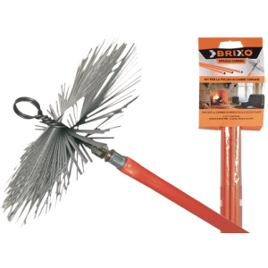 KIT SPAZZACAMINO PER PULIZIA CANNA FUMARIA BRIXO MM 200