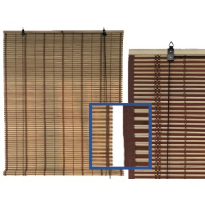 TAPPARELLA MIDOLLINO FOLK MARRONE BAMBOO 150XH300CM
