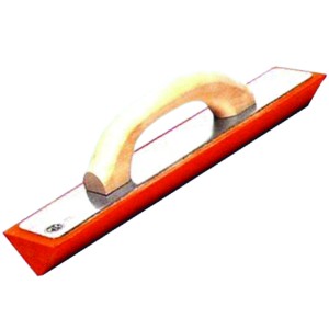 FRATTAZZO SPUGNA A SEZIONE TRIANGOLARE ARANCIONE E BASE ALLUMINIO 350X70X4-819/5-E