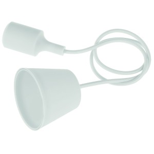 PORTALAMPADA A SOSPENSIONE IN SILICONE FANTASY E27 BIANCO -FTBI150