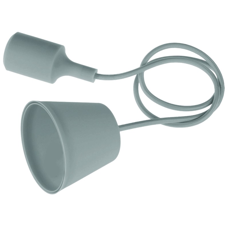 PORTALAMPADA A SOSPENSIONE IN SILICONE FANTASY E27 GRIGIO -FTGR150 PORTALAMPADA A SOSPENSIONE IN SILICONE FANTASY E27 GRIGIO -FTGR150