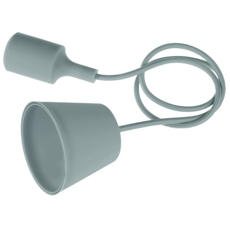 PORTALAMPADA A SOSPENSIONE IN SILICONE FANTASY E27 GRIGIO -FTGR150