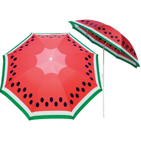OMBRELLONE DA SPIAGGIA CON STAMPA FRUTTA COCOMERO 180CM CON CUSTODIA