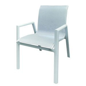 POLTRONA DA ESTERNO ALU WHITE BIANCA IN ALLUMINIO 55x65xH89 cm