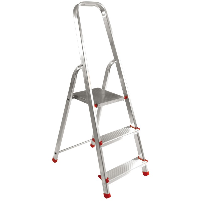SCALA DOMESTICA GRADINI ANTISCIVOLO + PIATTAFORMA  ALU -STEP UP PROMO -GR3
