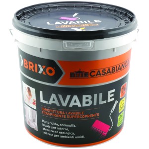 IDROPITTURA LAVABILE BRIXO CASABIANCA QUARZO IDEALE PER INTERNI UMIDI LT.14