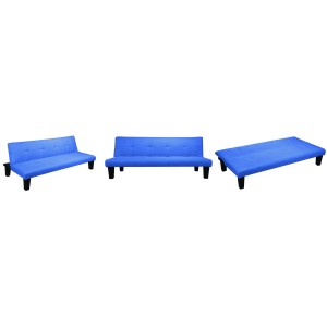 DIVANO LETTO IN TESSUTO CLICK CLACK EASY BLU