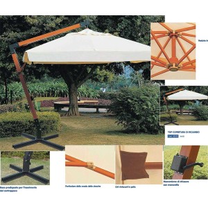 RICAMBIO PALO ORIZZONTALE MM.93X93 CM.200 PER OMBRELLONE MAXIMA 3X4