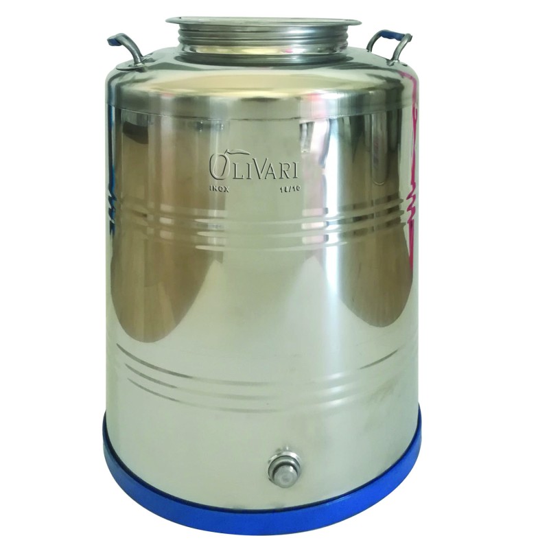 BIDONE FUSTO CONTENITORE IN ACCIAIO INOX OLIVARI BLINDO LT.50 BIDONE FUSTO CONTENITORE IN ACCIAIO INOX OLIVARI BLINDO LT.50