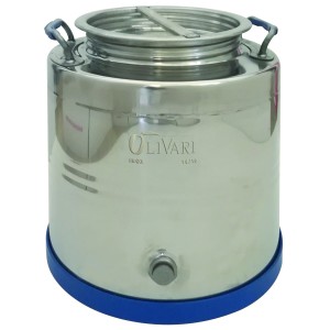 BIDONE FUSTO CONTENITORE IN ACCIAIO INOX OLIVARI BLINDO LT.30