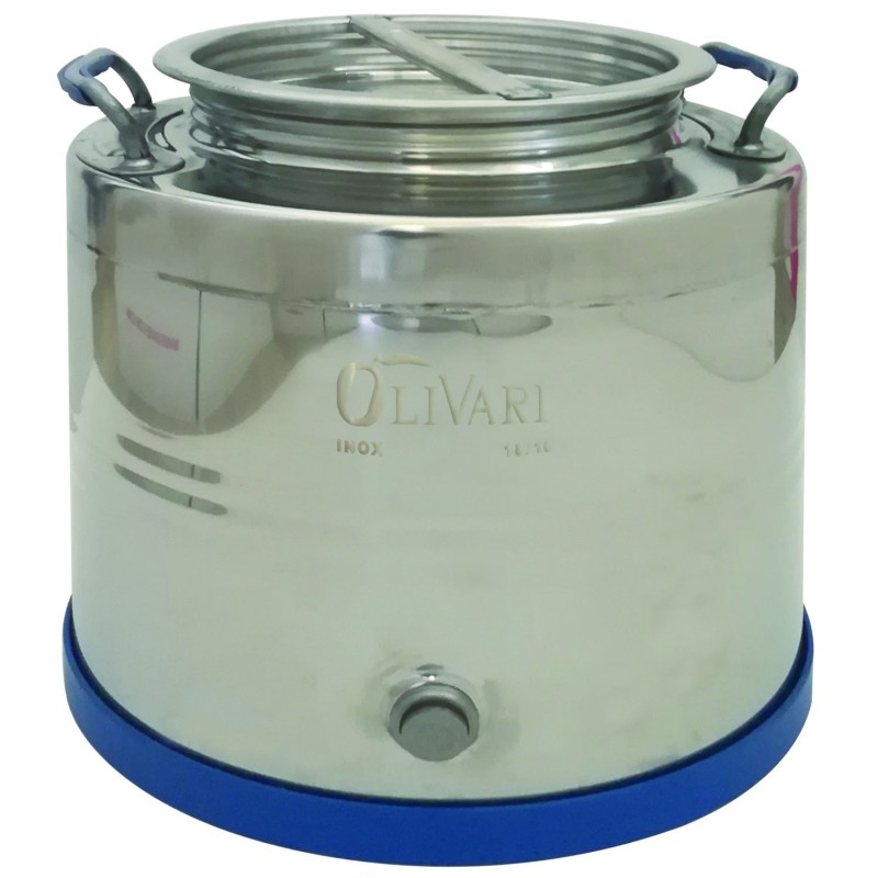 BIDONE FUSTO CONTENITORE IN ACCIAIO INOX OLIVARI BLINDO LT.15 BIDONE FUSTO CONTENITORE IN ACCIAIO INOX OLIVARI BLINDO LT.15
