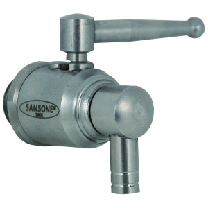 RUBINETTO INOX SANSONE ANTIGOCCIA 1/2" PER CONTENITORE OLIO INOX