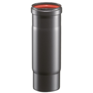 TUBO TELESCOPICO PER STUFA PROFESSIONAL PELLET NERO 10X25cm