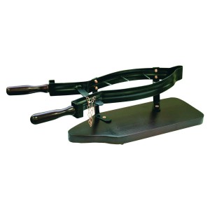 PORTA PROSCIUTTO NORCINO FERRO BATTUTO CON BASE IN LEGNO