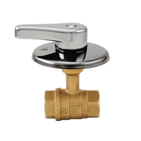 RUBINETTO INCASSO VALVOLA A SFERA IN OTTONE LEVA 1/2" -ART.138