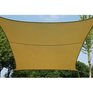TELO VELA QUADRATO 290X290 POLIETILENE OMBREGGIANTE BEIGE COMPLETO DI ANELLI