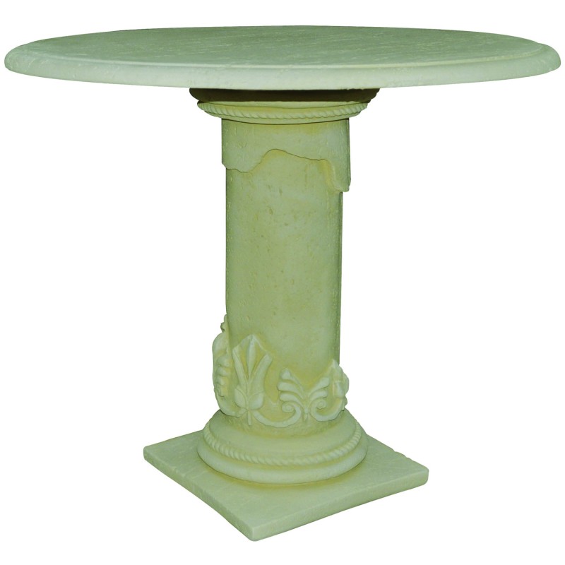 TAVOLO TONDO DECOGARDEN IN PIETRA E CEMENTO D.88X H.78 CM. TAVOLO TONDO DECOGARDEN IN PIETRA E CEMENTO D.88X H.78 CM.