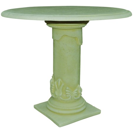 TAVOLO TONDO DECOGARDEN IN PIETRA E CEMENTO D.88X H.78 CM.