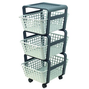 CARRELLO DA CUCINA PORTATUTTO MODULA 3 VASCHETTE 29x41xH75 cm -CMOD