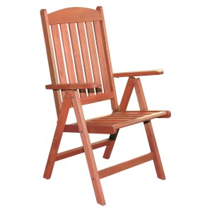 SEDIA PIEGHEVOLE IMPRESSION SANDOKAN MULTIPOSIZIONE IN LEGNO MASSELLO 70xP61xH108 cm