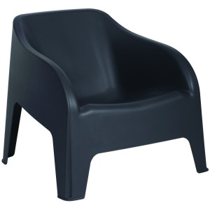 POLTRONA IN RESINA PETRA ANTRACITE 79x76xH80 cm -Z185