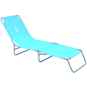LETTINO PRENDISOLE SPIAGGIA TAORMINA REGOLABILE E PIEGHEVOLE 188x58xH25 cm