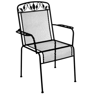 POLTRONA SEDIA MANGO IN ACCIAIO 67x56x93H cm