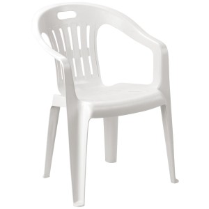SEDIA RESINA PIONA BIANCA 56x55xH78 cm