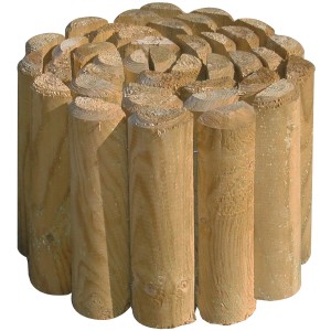 STACCIONATA BORDURA LASA IN LEGNO DI PINO IMPREGNATO D.5 H20 L.200