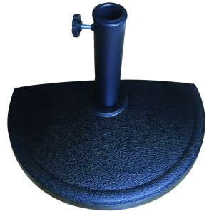 BASE IN RESINA PER OMBRELLONE DA MURO MEZZA LUNA ANTRACITE 50x25xH33 cm