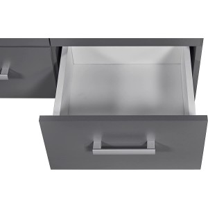 MOBILE SCAFFALE LIBRERIA ELENZIO 8 RIPIANI + 4 CASSETTI 82x40x191H CM GRIGIO GRAFITE