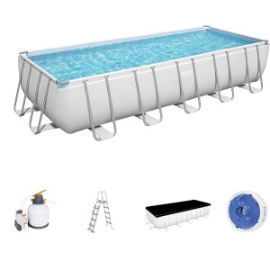 Piscina fuori terra Bestway 5612B Power Steel rettangolare 640x274x132cm