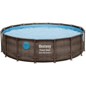 Piscina Bestway 56725 Fuori Terra Power Steel Swim Vista da 488 x 122 cm