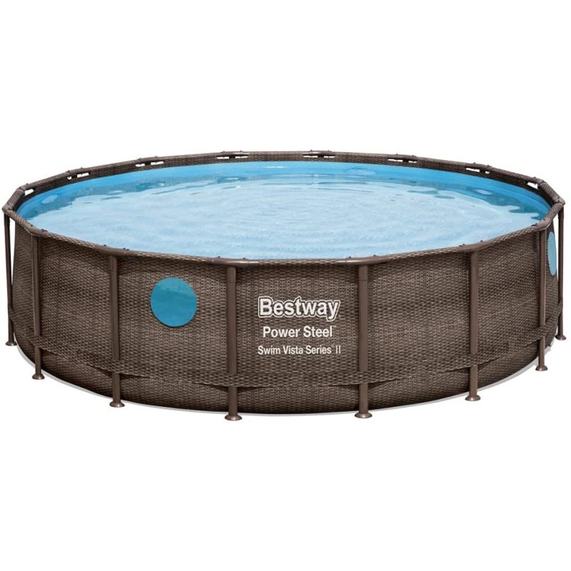 Piscina Bestway 56725 Fuori Terra Power Steel Swim Vista da 488 x 122 cm Piscina Bestway 56725 Fuori Terra Power Steel Swim Vista da 488 x 122 cm