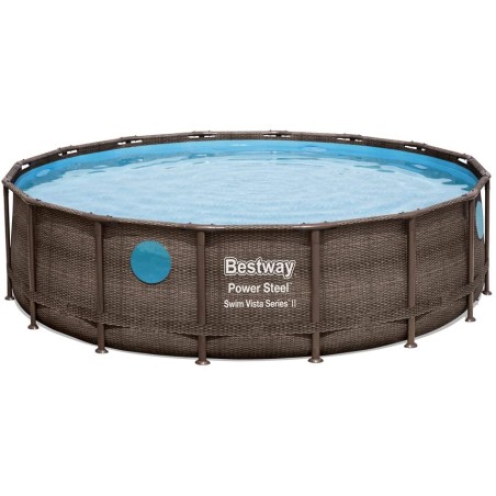 Piscina Bestway 56725 Fuori Terra Power Steel Swim Vista da 488 x 122 cm