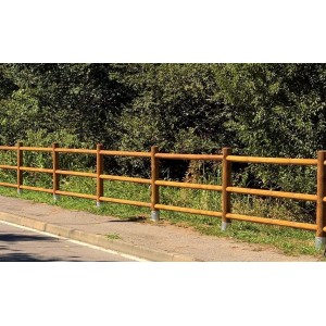RECINZIONE STACCIONATA 10MT 3 FORI 200H CON PALI LEGNO PINO NORDICO IMPREGNATO