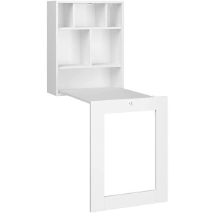 SCRIVANIA PIEGH. DA APPENDERE LIBRERIA UFFICIO CASA BIANCO OPACO 145X90X60CM TILT