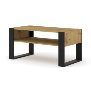MOBILE TAVOLINO DA CAFFE'  PIANO PC 2 PIANI QUERCIA 100x53.20x47.50cm MONDI
