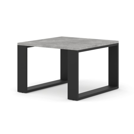 MOBILE TAVOLINO DA CAFFE' PIANO PC CASA UFFICIO CALCESTRUZZO 60x60x40cm LUCA