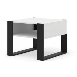 MOBILE TAVOLINO DA CAFFE' PIANO PC 2 PIANI BIANCO OPACO 60x60.20x47.50cm MONDI