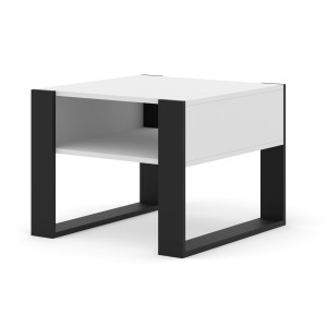 MOBILE TAVOLINO DA CAFFE' PIANO PC 2 PIANI BIANCO OPACO 60x60.20x47.50cm MONDI