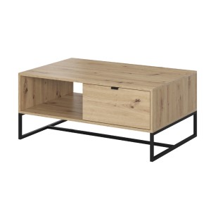 MOBILE CASSETTIERA COMO' LETTO SOGGIORNO QUERCIA NERO 104x68x44cm AMBER
