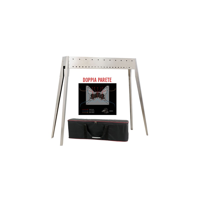 CANALETTA FORNACELLA SPIEDO PER ARROSTICINI GRILL INOX EL GAUCHO 80 CANALETTA FORNACELLA SPIEDO PER ARROSTICINI GRILL INOX EL GAUCHO 80