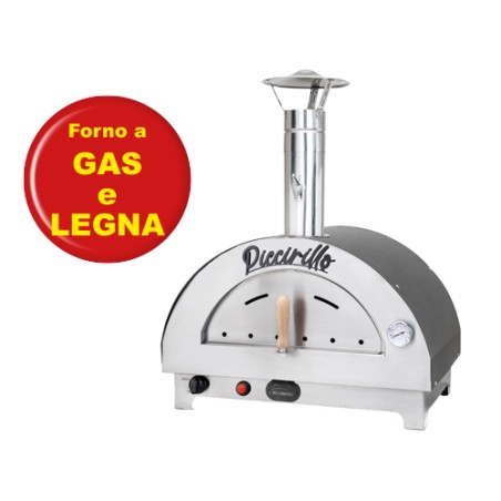 FORNO A GAS/LEGNA BELLA NAPOLI PICCIRILLO IN ACCIAIO INOX PER PANE E PIZZA