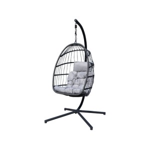 SEDIA OVETTO A DONDOLO 1 POSTO IN ACCIAIO 95x95xH195 cm