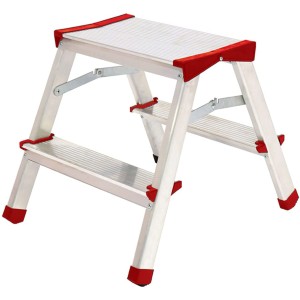 SGABELLO SCALETTA ALLUMINIO STEP UP TIPTAP2 2 GRADINI 125KG DOPPIA SALITA