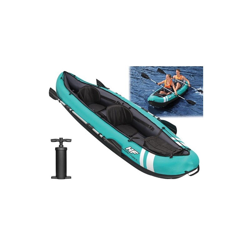 KAYAK GONFIABILE 2 PERSONE VENTURA PRO BESTWAY 330X94 cm -65052 + PAGAIA, POMPA, CUSTODIA E KIT RIPARAZIONE KAYAK GONFIABILE 2 PERSONE VENTURA PRO BESTWAY 330X94 cm -65052 + PAGAIA, POMPA, CUSTODIA E KIT RIPARAZIONE